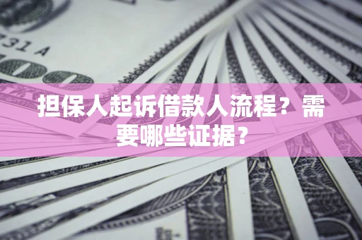 北京担保人起诉借款人流程?需要哪些证据? 北京担保人起诉借款人流程?需要哪些证据?