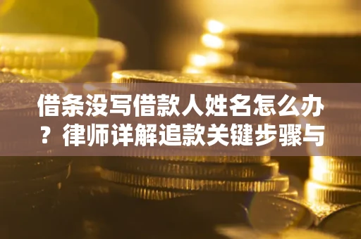 北京借条没写借款人姓名怎么办？律师详解追款关键步骤与证据链构建