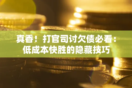 北京真香！打官司讨欠债必看：低成本快胜的隐藏技巧