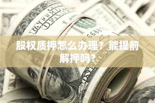 北京股权质押怎么办理？能提前解押吗？